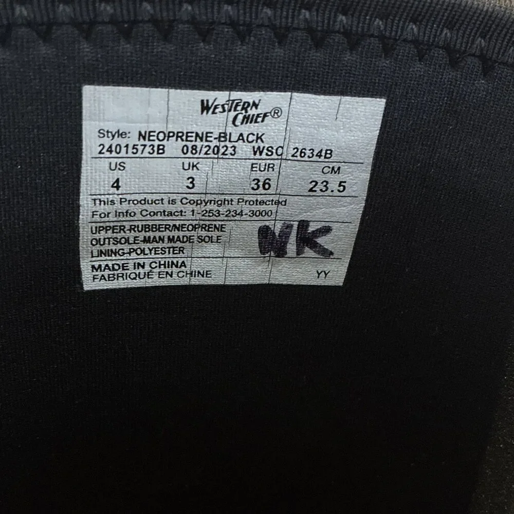 Western Chief Women's Waterproof Neoprene Mid-Calf Rain Boots Black US 4‎
